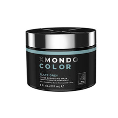 XMONDO Slate Grey Depositing Mask application shows even pigment and conditioning feel