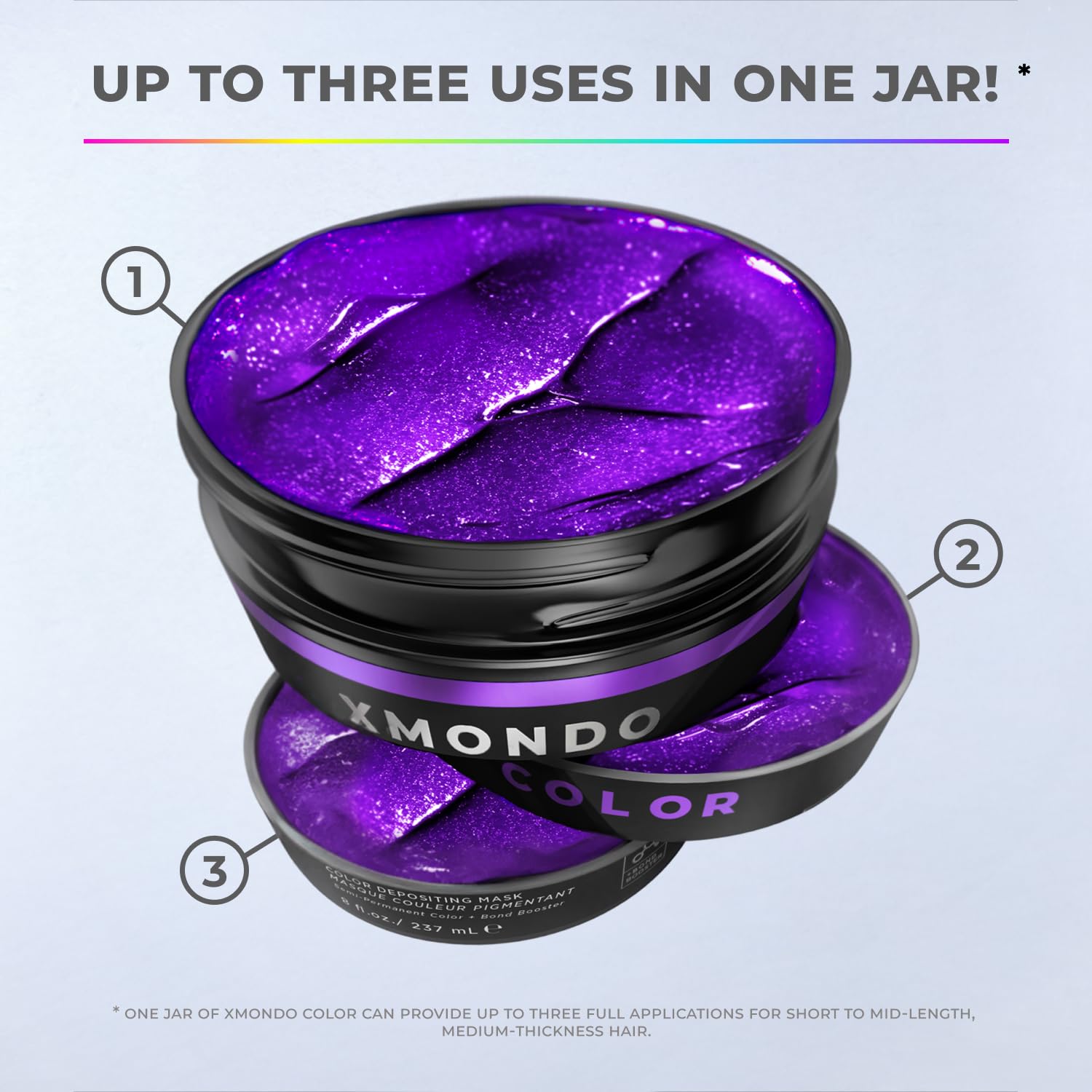 XMONDO Color Super Purple bottle in sink demonstrates easy cleanup and spill prevention.