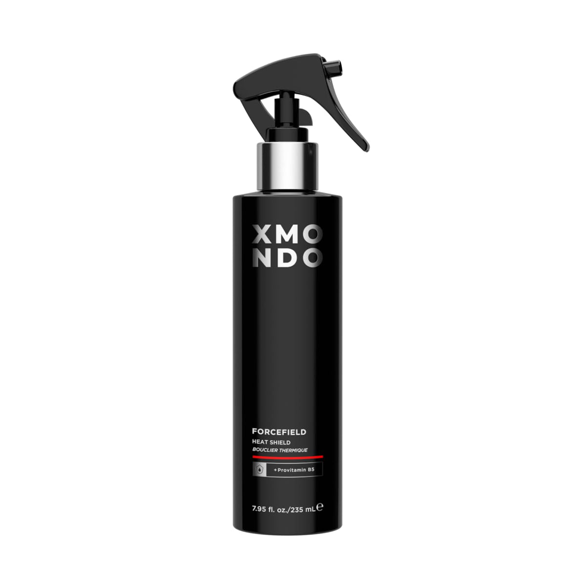 XMONDO Hair Forcefield bottle ready for styling with heat protection up to 500°F.