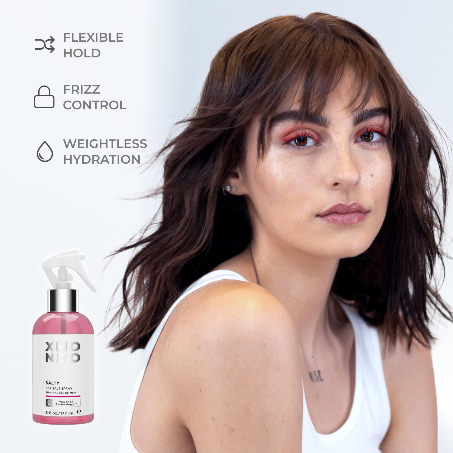 XMONDO Hair Salty Sea Salt Spray action capturing natural wave definition