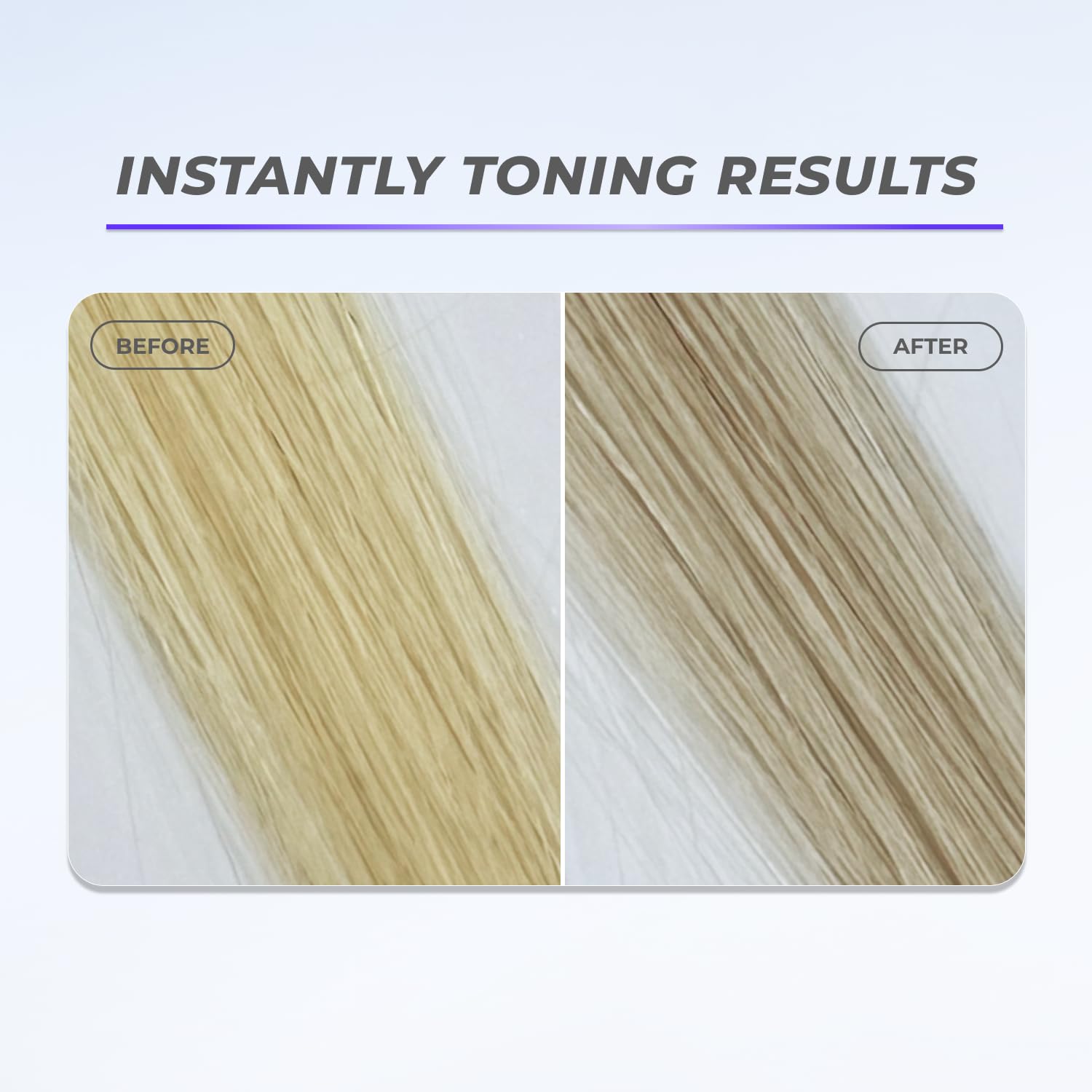 After-use hair appears brighter and smoother with XMONDO toning foam