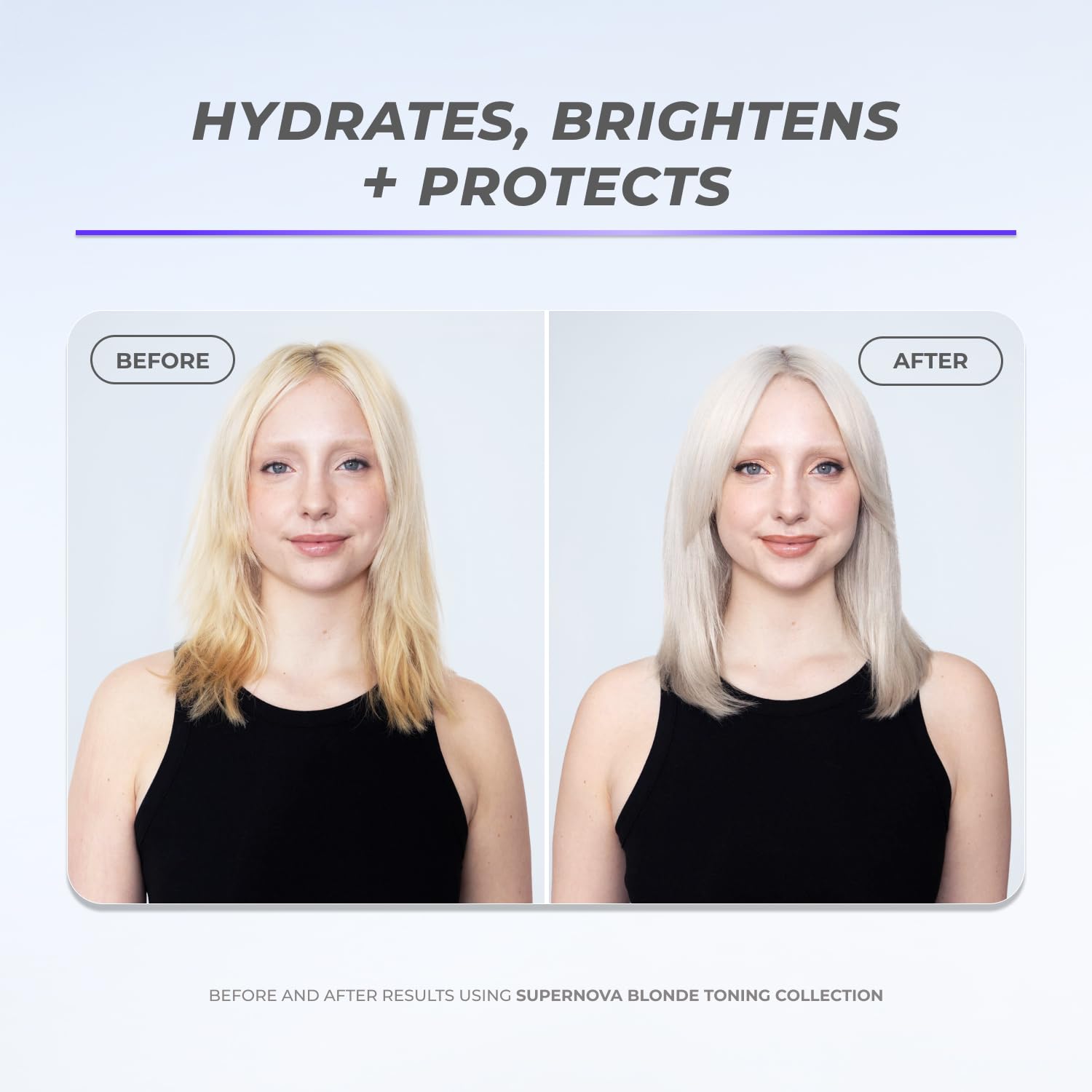 XMONDO Hair Supernova blonde-tones closeup highlighting cool-tone brightness
