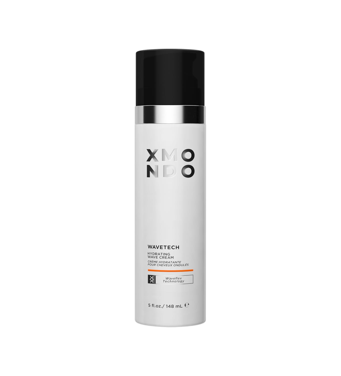 XMONDO Hair Wavetech Hydrating Wave Cream bottle close-up for easy distribution and defined waves.