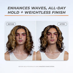 XMONDO Wavetech Wave Foam damp hair results in long-lasting wave definition