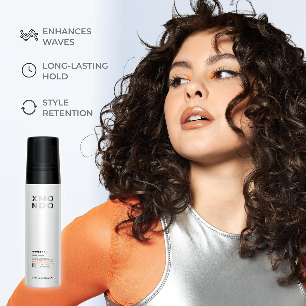 XMONDO Wavetech Wave Foam pump-dispense highlights easy application for frizz-free texture
