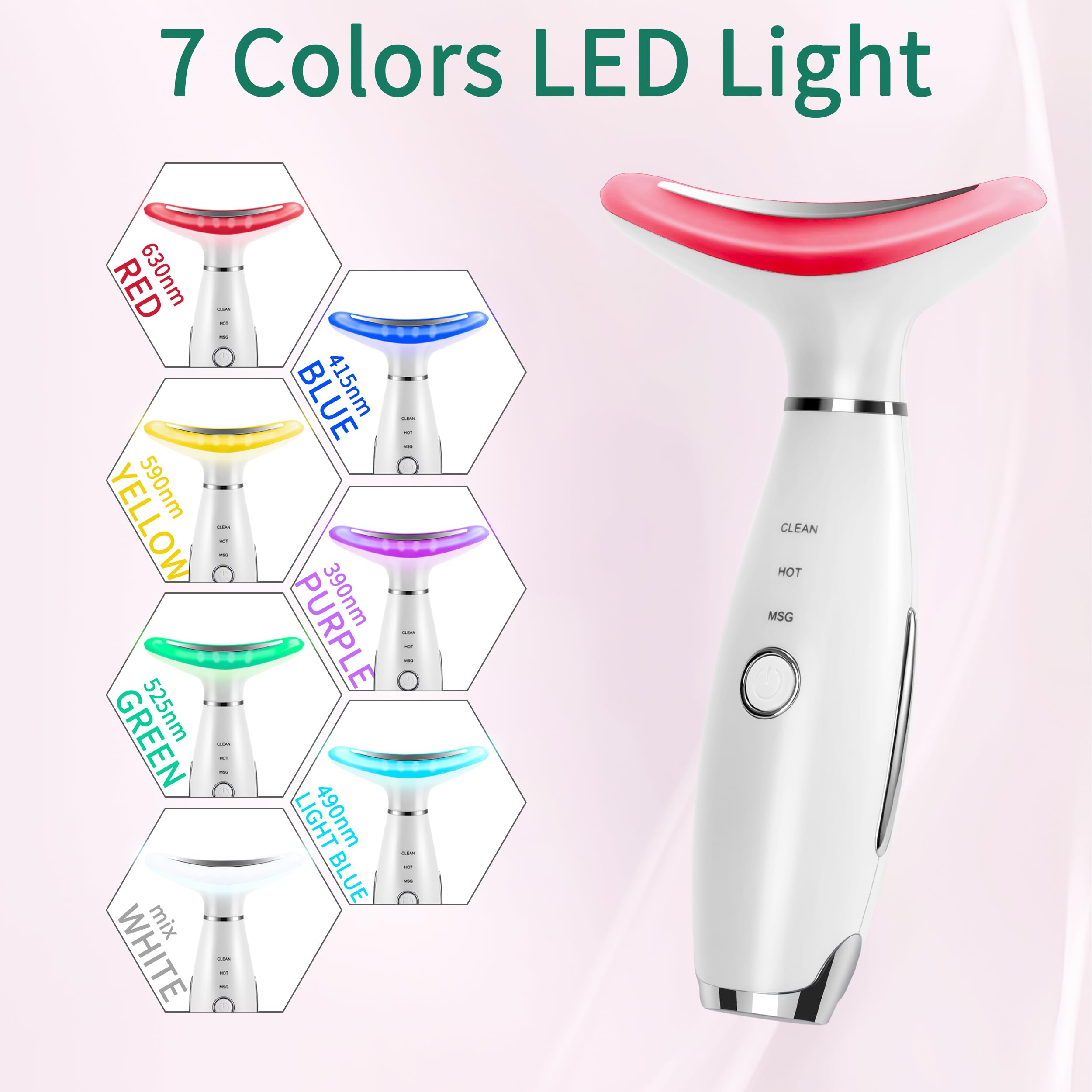 XMXW Glow Massager with ergonomic 160-degree curve reaching facial contours.