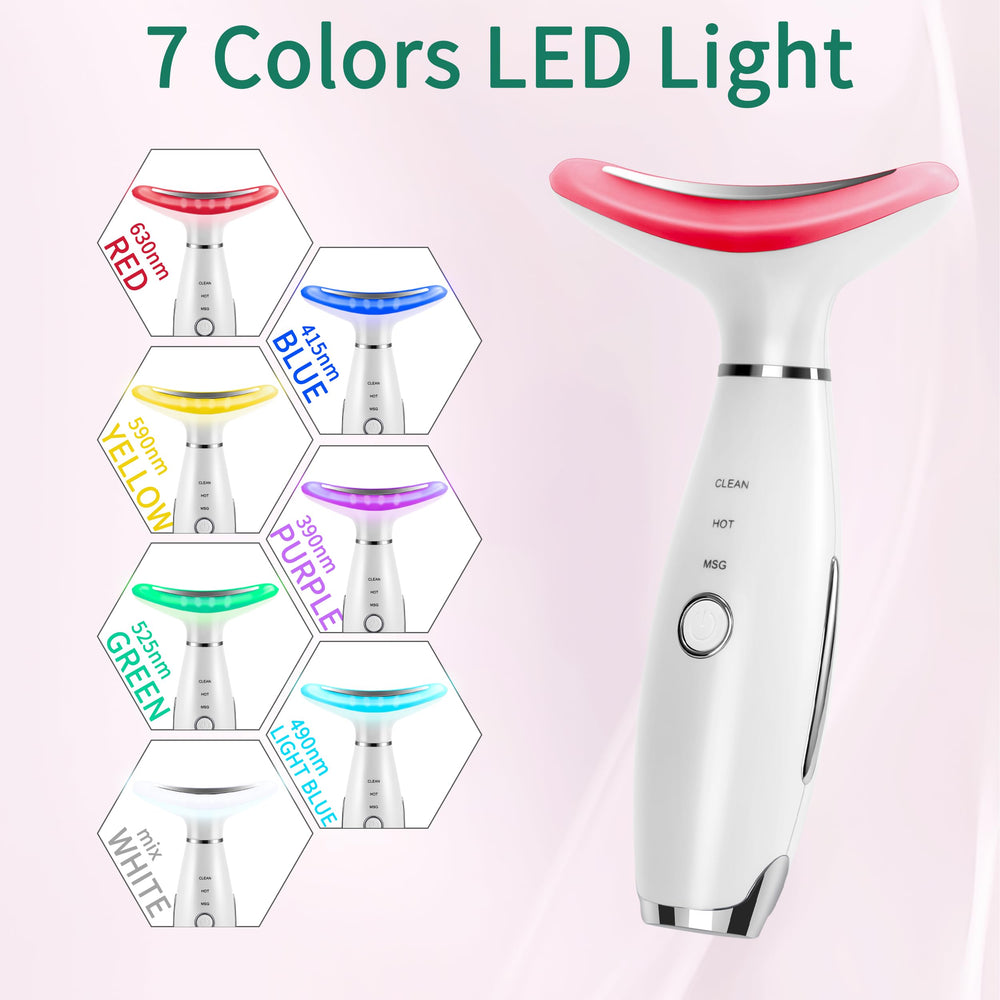 XMXW Glow Massager with ergonomic 160-degree curve reaching facial contours.