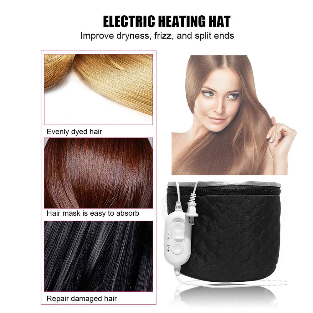 XNX hair cap inner heating layer ensures even heat distribution for nourishing care