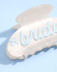 xo, Fetti Bride Claw Clip cursive bride detail for coordinated accessories