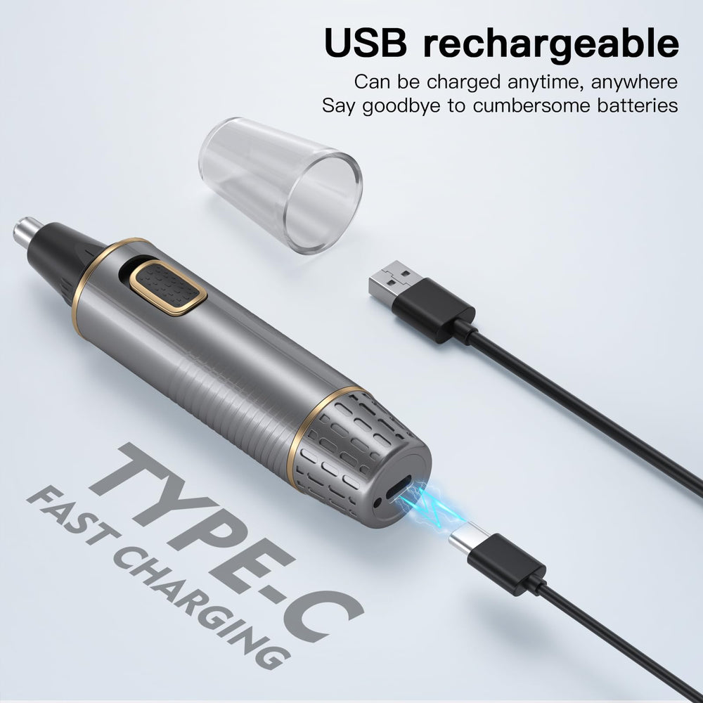 XOOMRSCP 2-in-1 ear and nose trimmer in action for painless removal