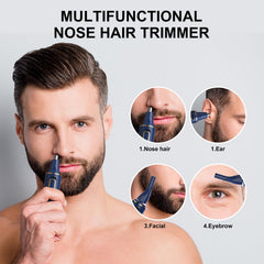 XOOMRSCP nose trimmer blue rotating head for painless trimming.