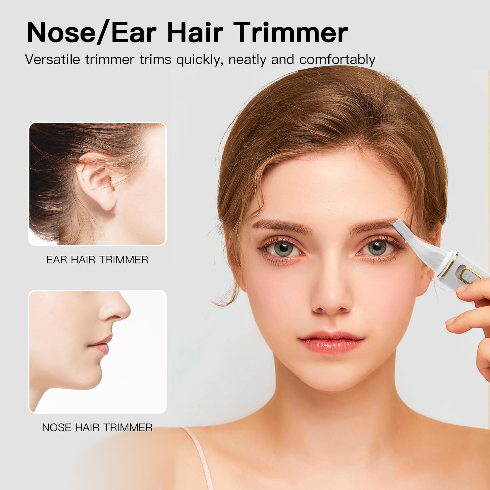 XOOMRSCP nose trimmer side view with ergonomic grip for precise trimming.