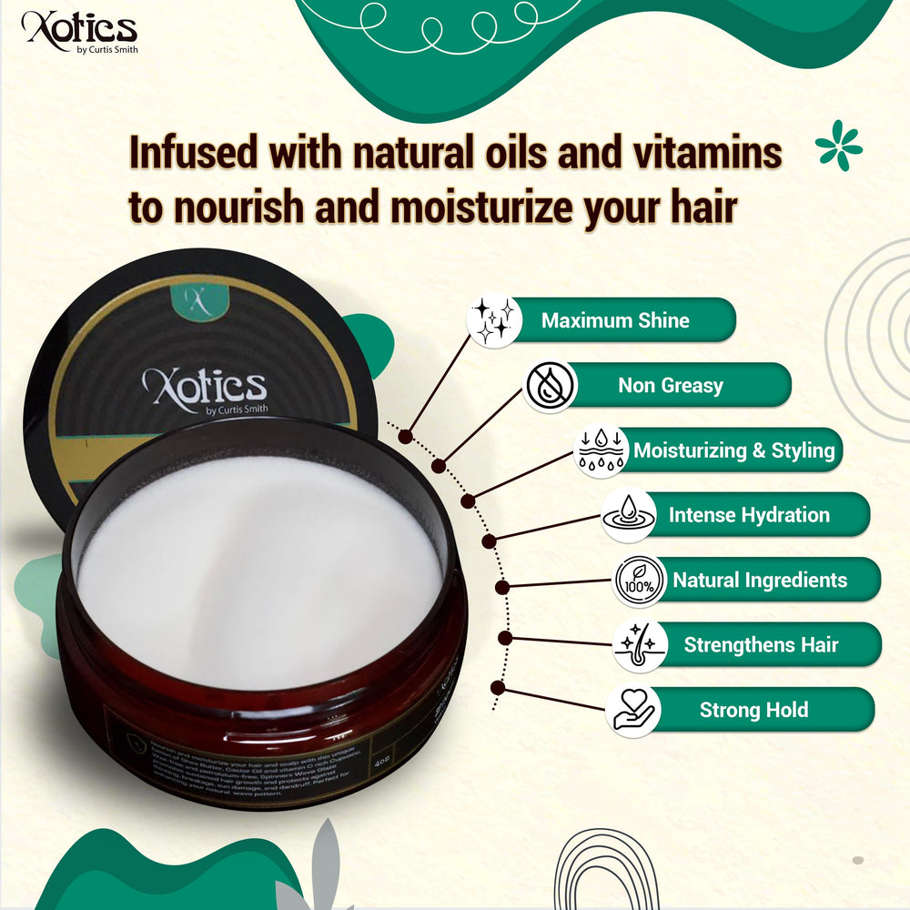 Xotics by Curtis Smith Sweet Jamila smooth texture spreads easily on wet or dry hair.