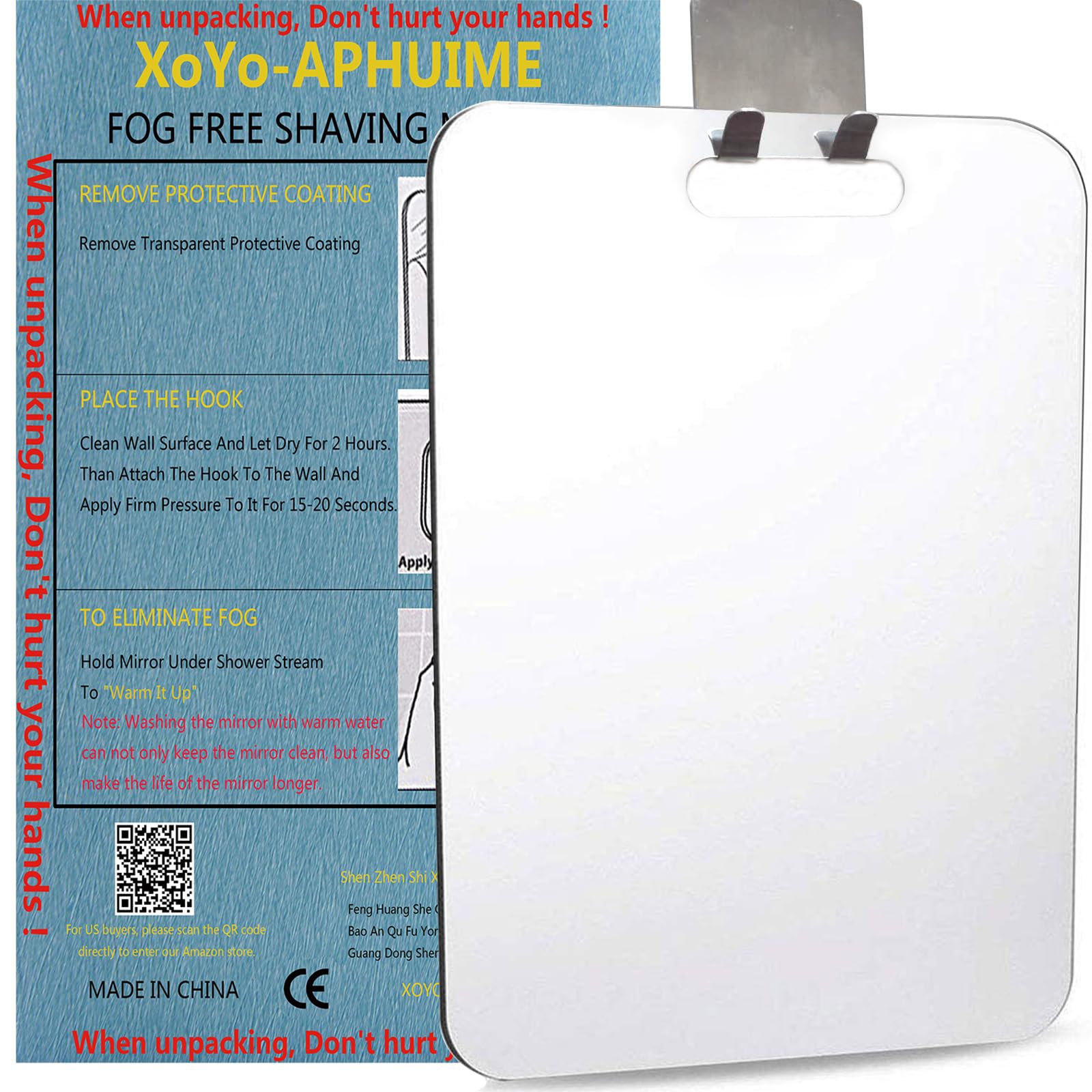 XoYo APHUIME large reflective surface fills frame for grooming and makeup checks.