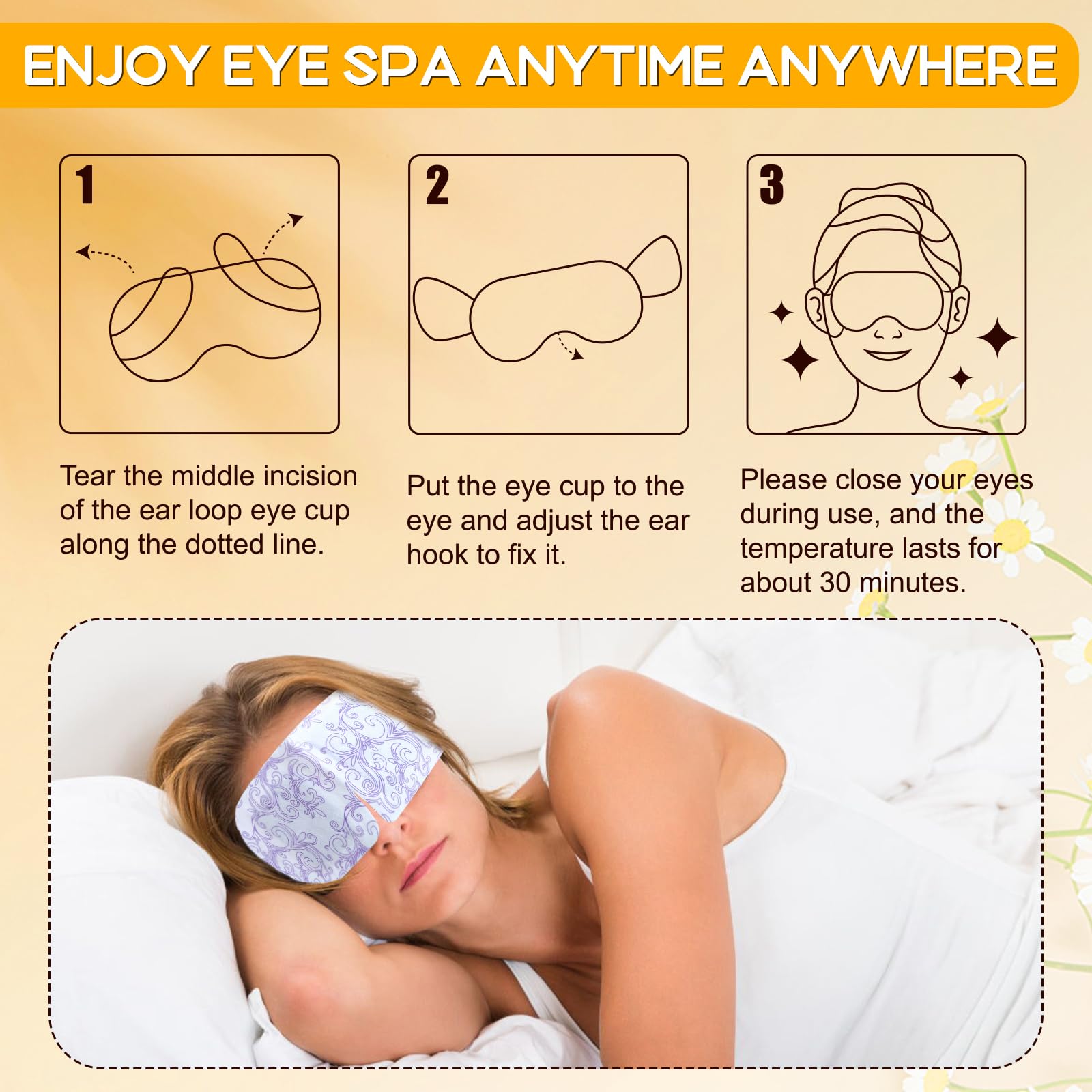 XPCARE steam eye mask moisture and hydration during use