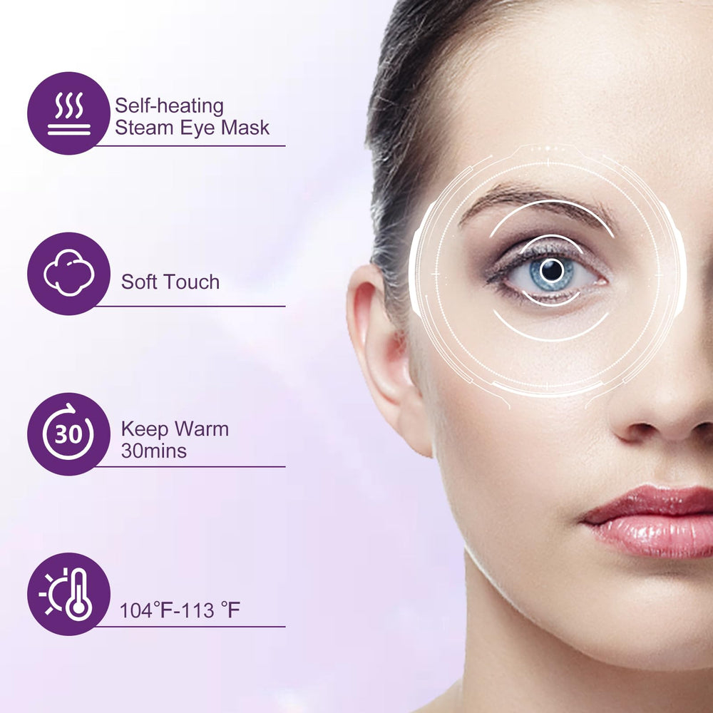XPCARE steam eye mask delivering relaxed eyes and prep for a restful sleep.