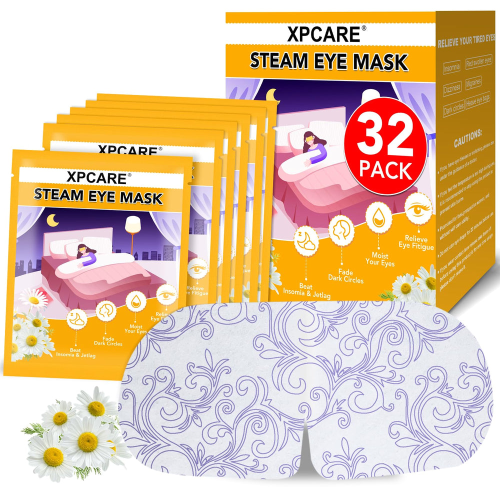 XPCARE Steam Eye Mask relieves dry eyes with soothing heat for relaxation.