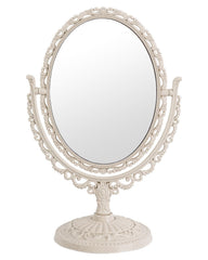 XPXKJ vintage vanity mirror with 360-degree rotation for flexible viewing.