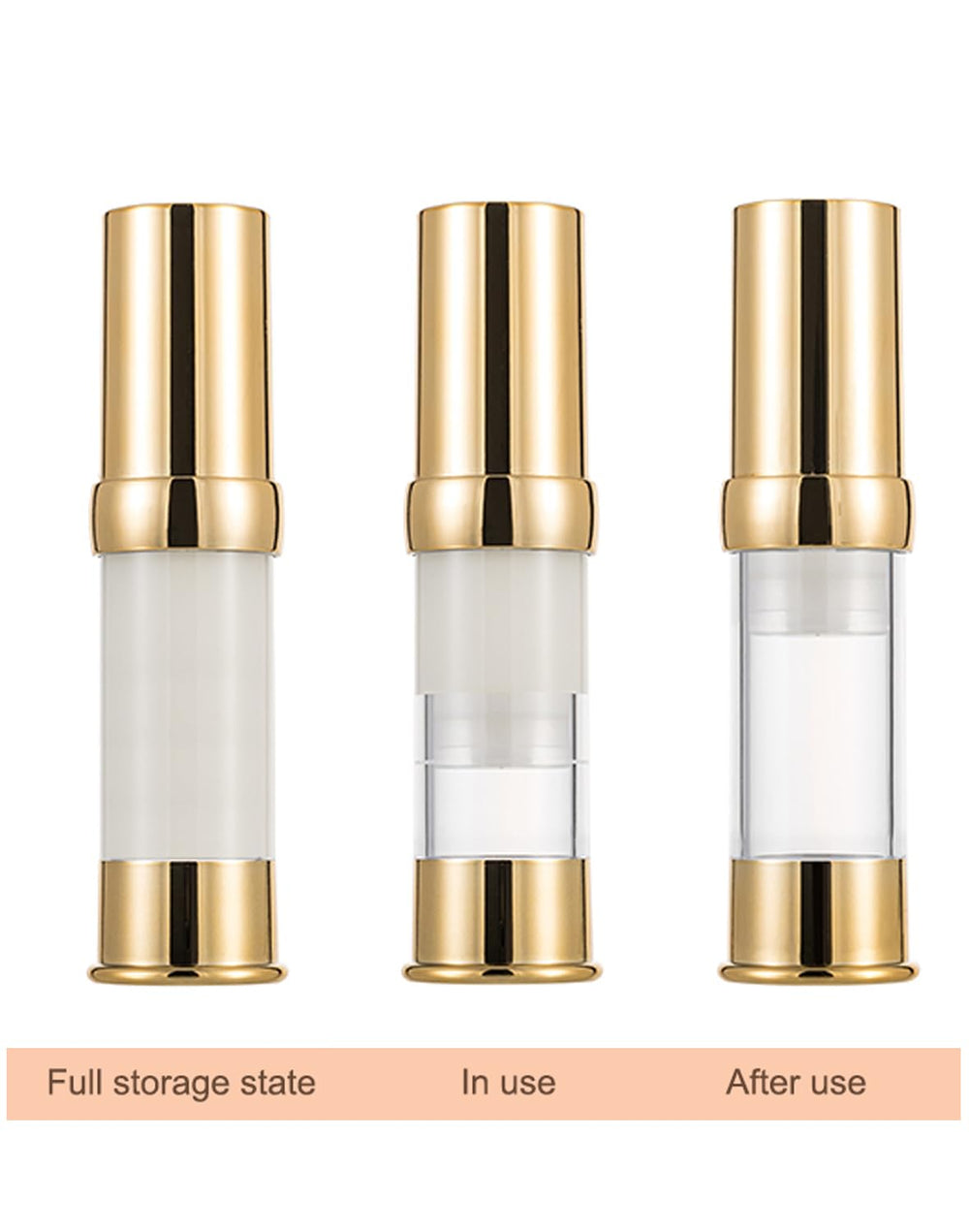 XQNCBY Gold 15ML bottle used for lotion or hair oil during daily routine.