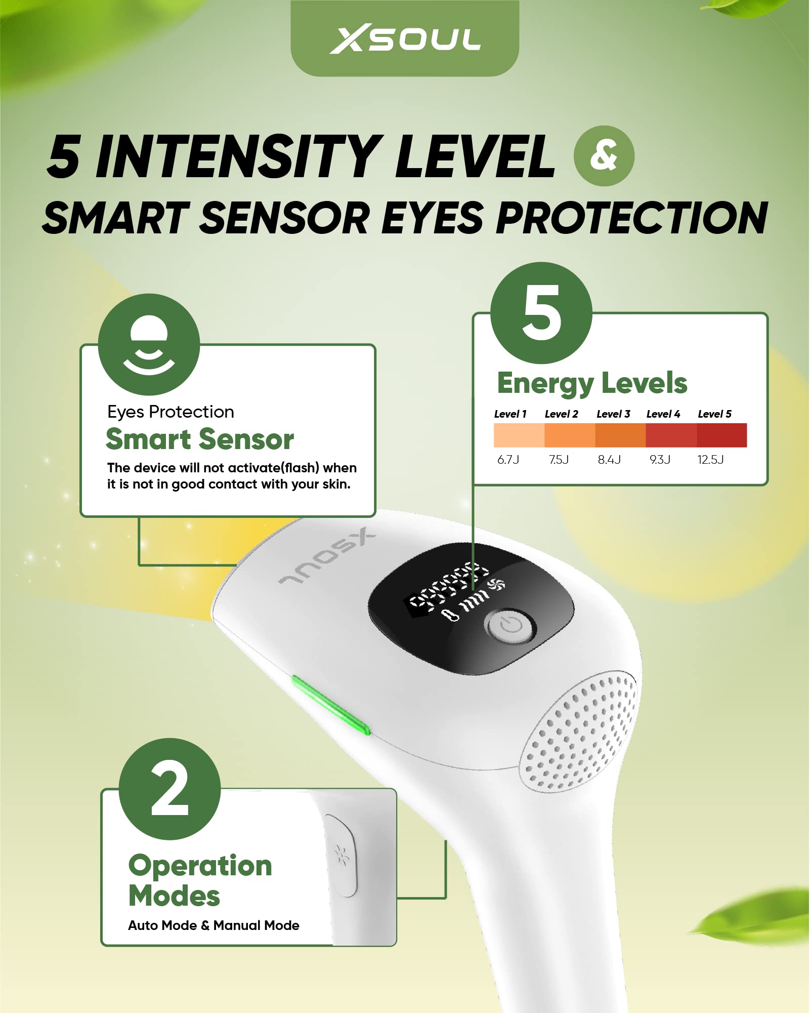 XSOUL IPL flashes lifetime indicator highlights the long-lasting value