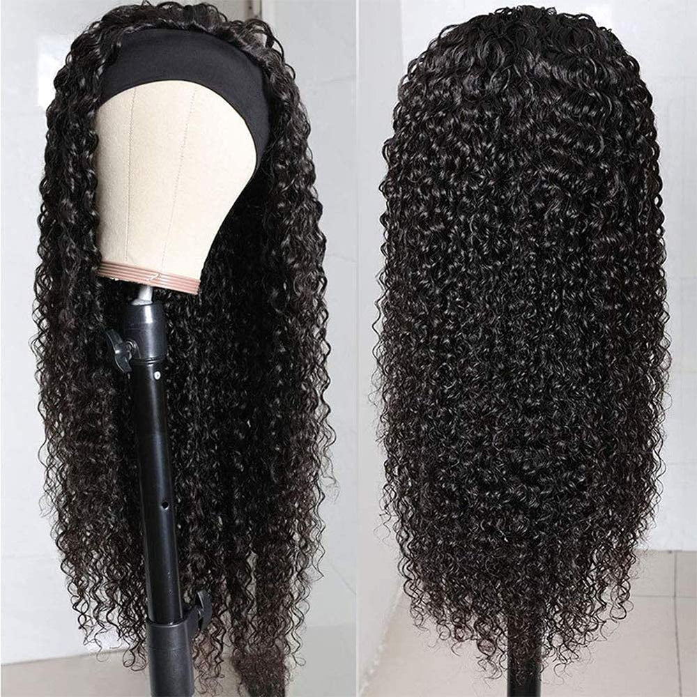 XSY headband wig brazilian hair close-up shows softness and natural movement