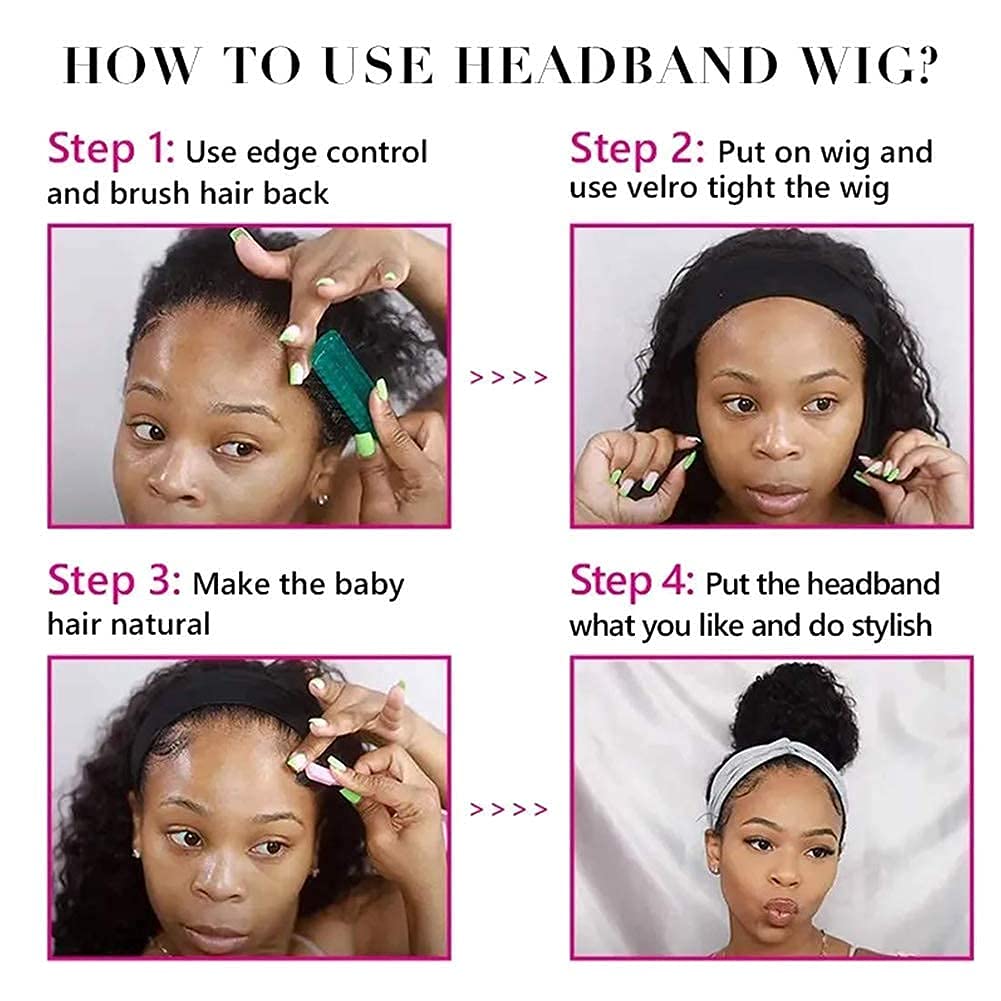 XSY headband wig styled into a ponytail for versatile looks.