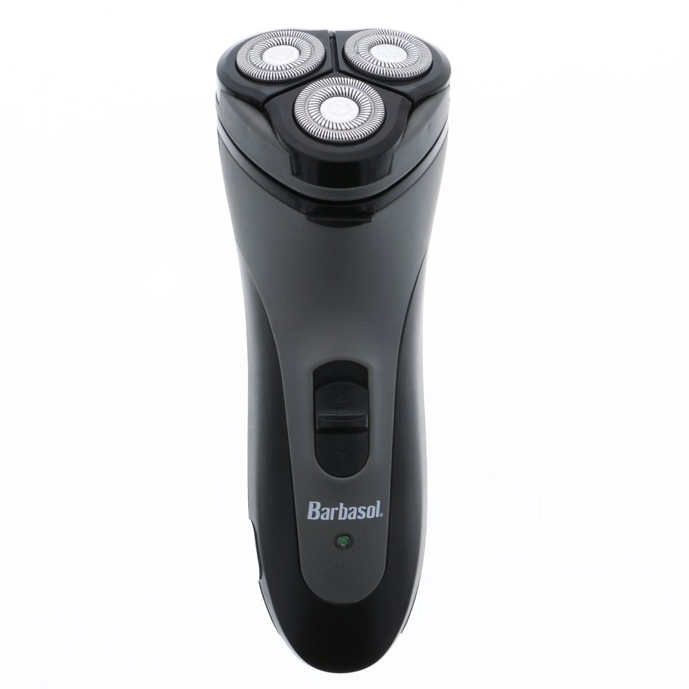XTREME Barbasol shaver on charging dock showing 8-hour charge.