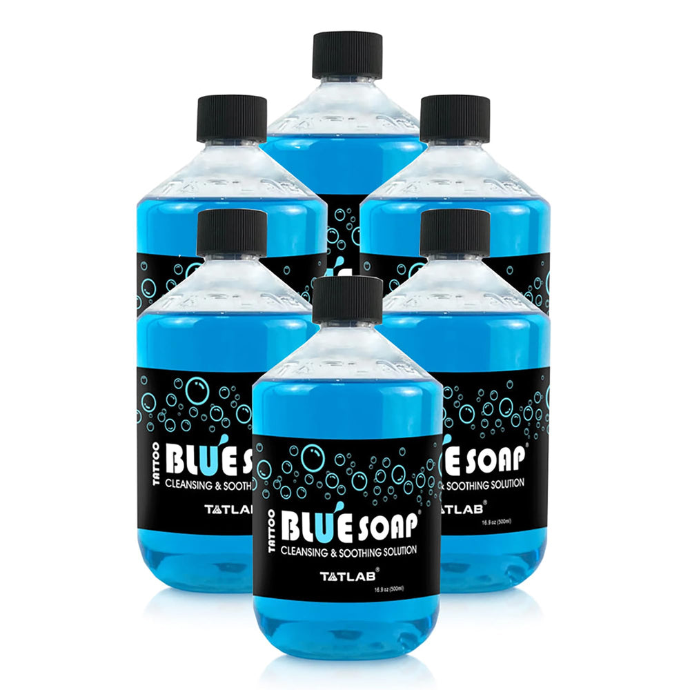 XTREME Blue Soap concentrate mixing guide highlights 10% to 90% dilution.