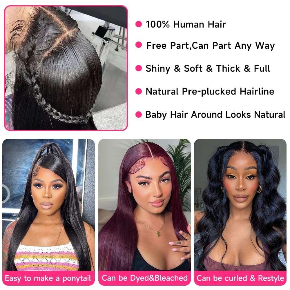 XUBULO straight human-hair wig can be dyed or curled