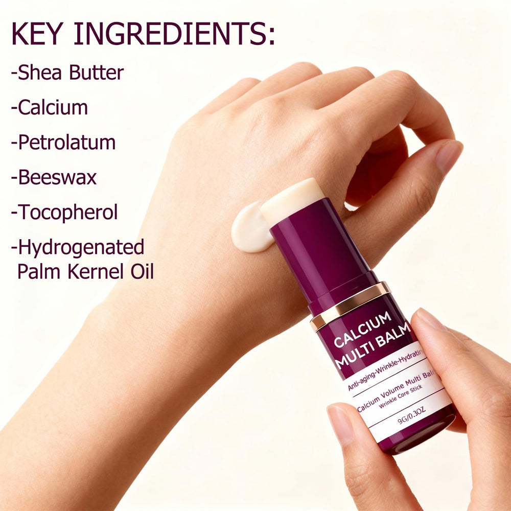 XUHUIT Calcium Multi Balm Stick applied to the face during daily routine.