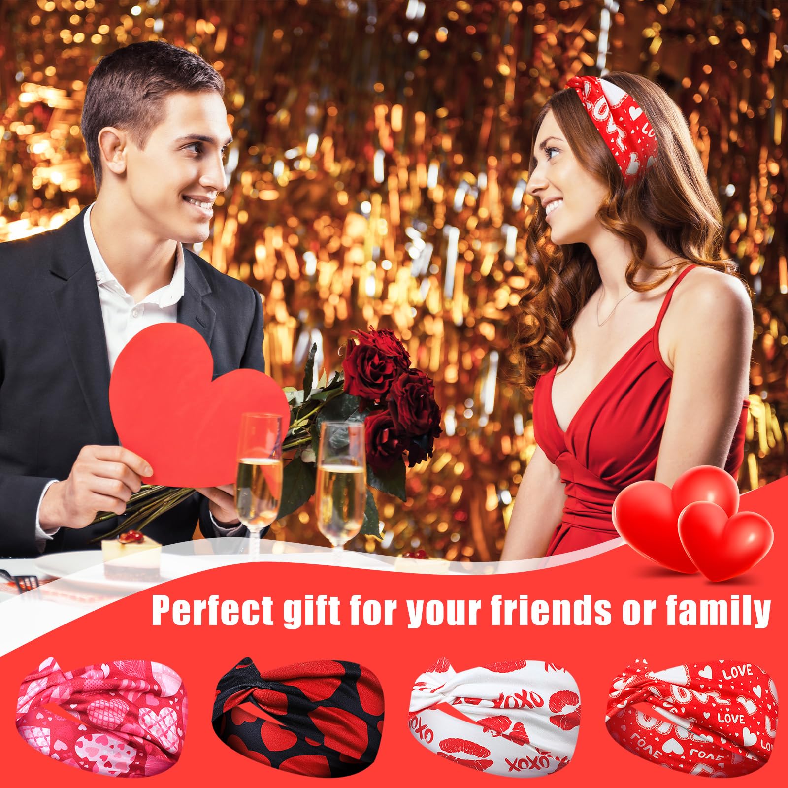 XunYee women's headbands with 7 holiday themes for coordinated looks.