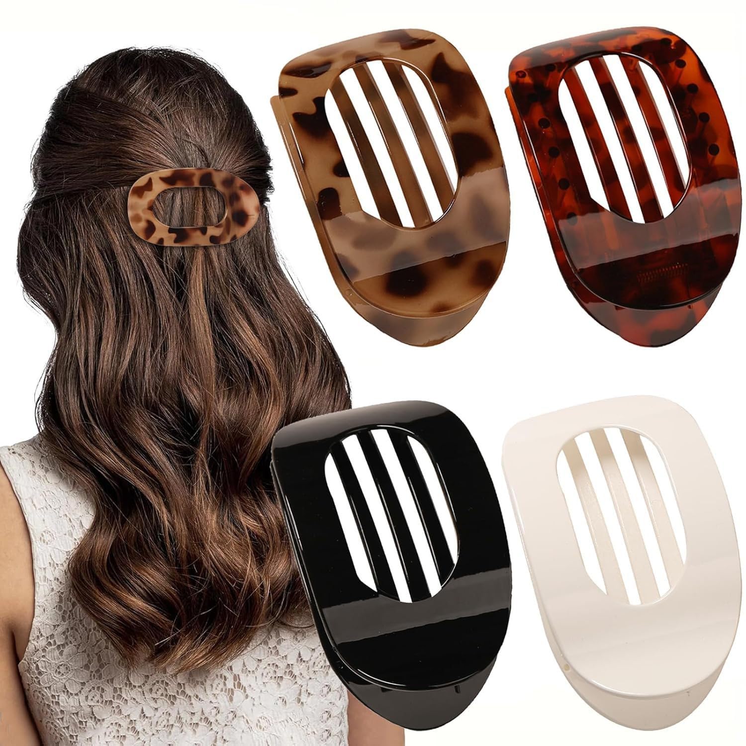 XVESOY clip plano para cabello con sujeción estable para peinados diarios.