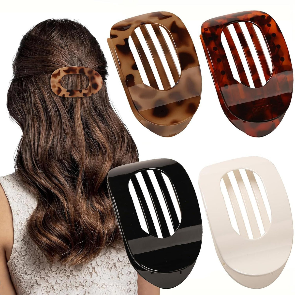 XVESOY clip plano para cabello con sujeción estable para peinados diarios.