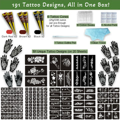 XWGLFT ink cones in black brown and dark red for versatile color options.