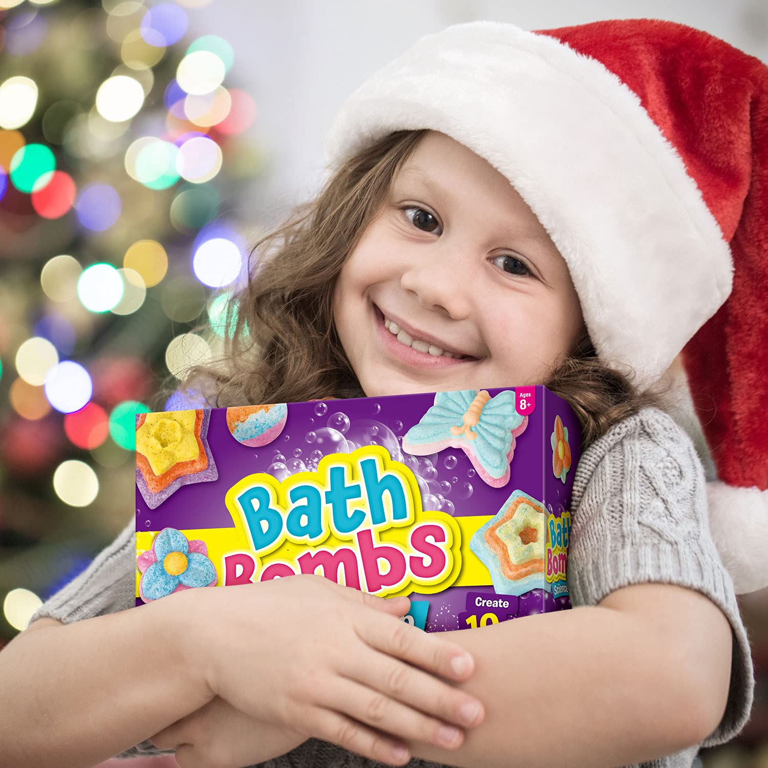 XX Bath Bombs Science Lab dried flowers add natural touches and sensory appeal.