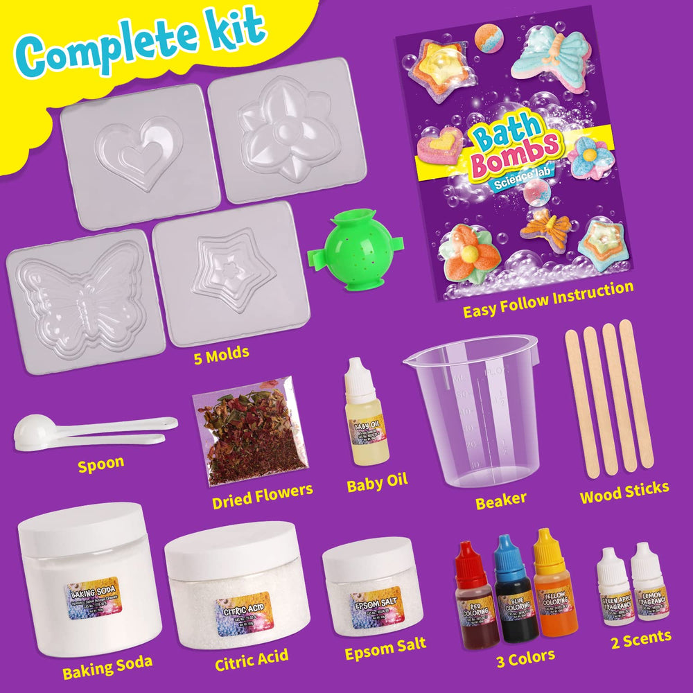 XX Bath Bombs Science Lab gift-ready kit suggests thoughtful present for curious minds.