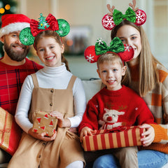 XXXPOWERXXX headband mouse ears snowflakes sparkle for holiday moments