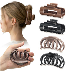 Xyntara 4-pack silicone cloud claw clip pack grips hair securely for daily wear.