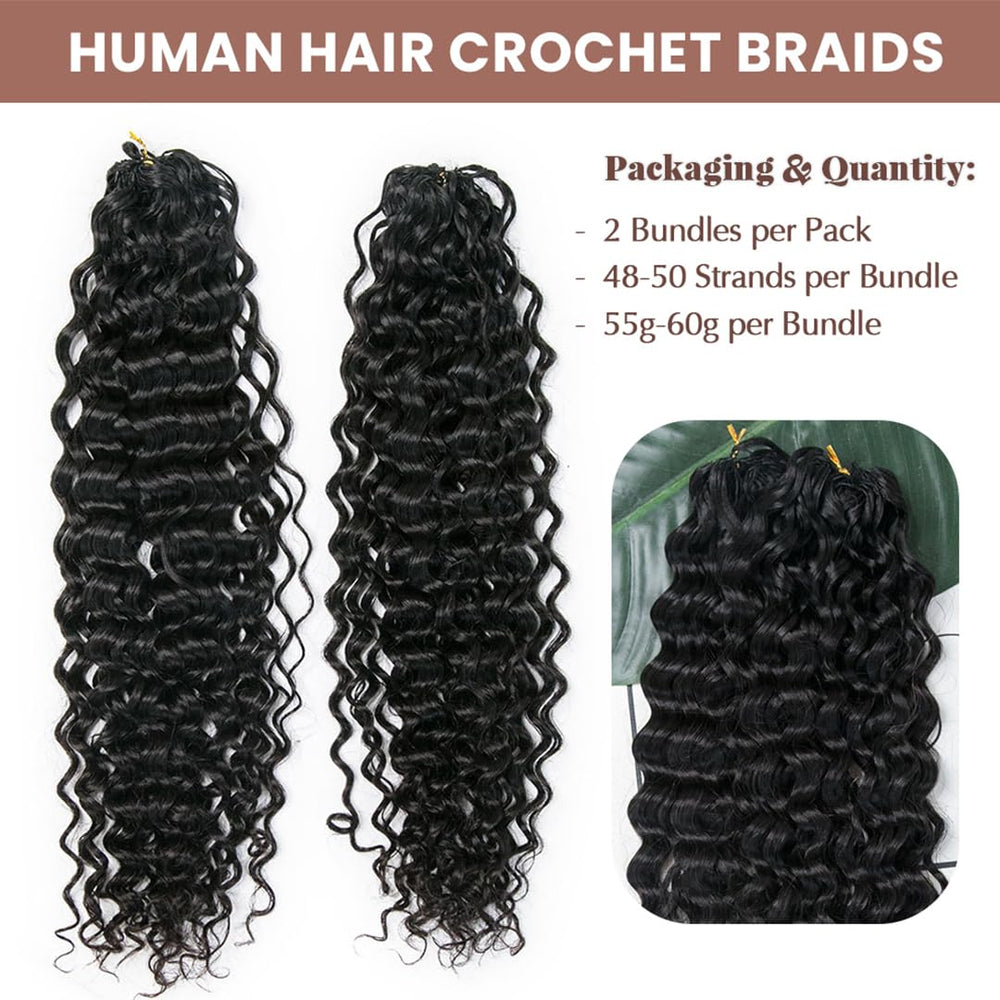 YWIGS crochet hair extensions with feather crochet texture for daily protective styling