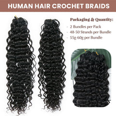 YWIGS crochet hair extensions with feather crochet texture for daily protective styling