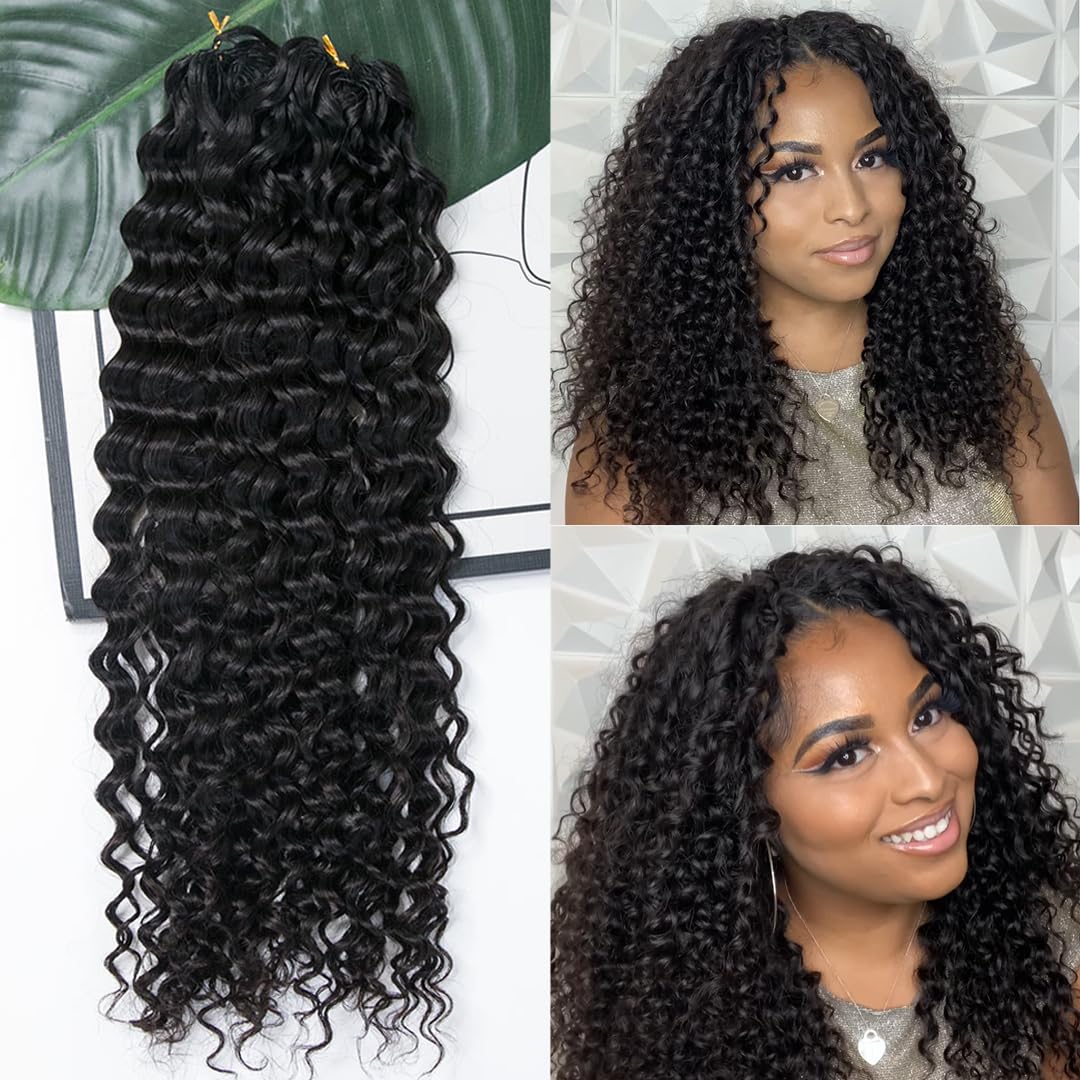YWIGS pre-separated crochet water-wave hair 18in offers natural, tangle-free appearance
