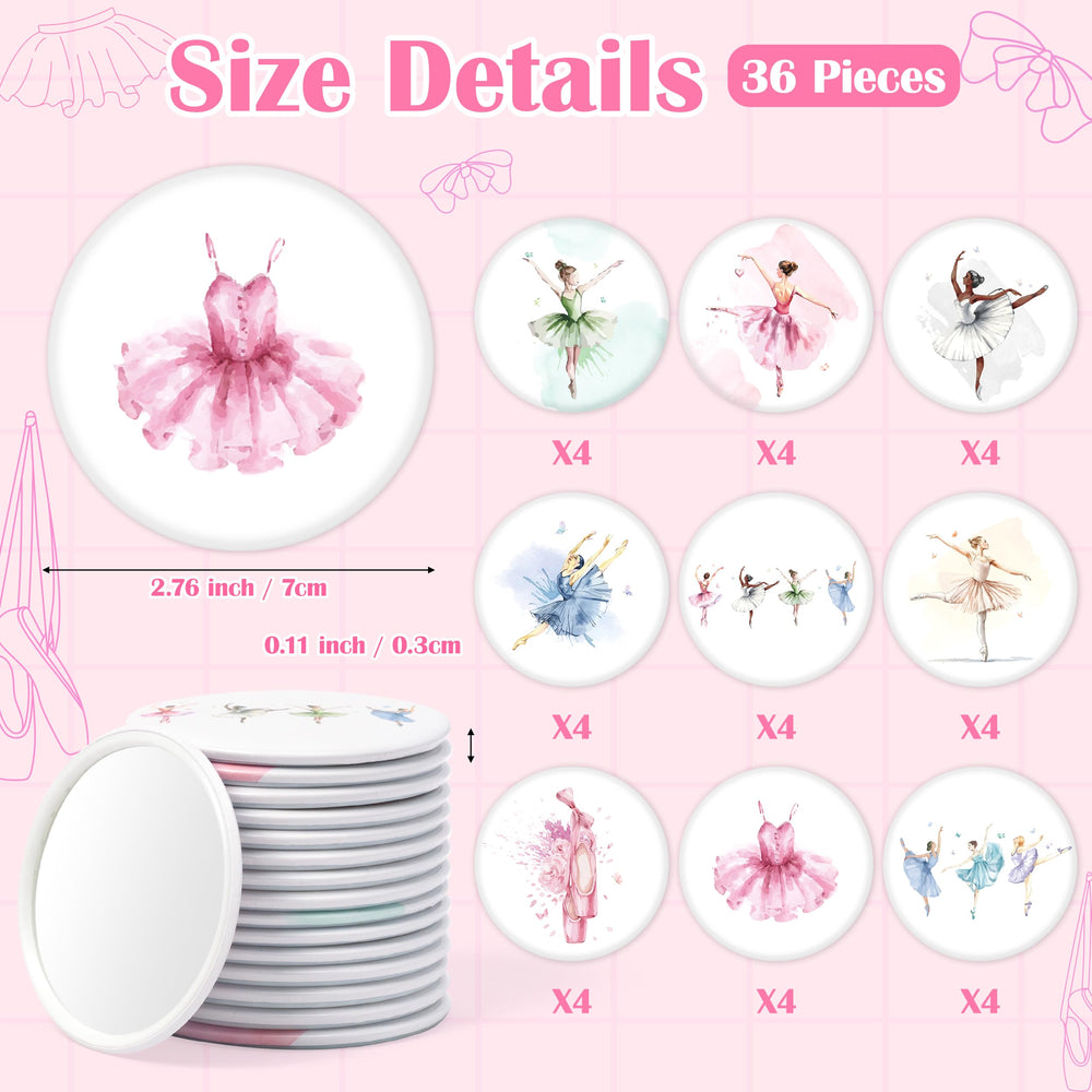 Y1tvei coquette ballerina print mirror featuring charming ballet motifs suitable as a gift
