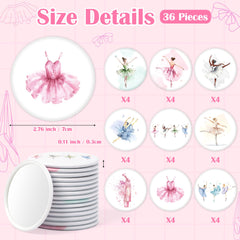 Y1tvei coquette ballerina print mirror featuring charming ballet motifs suitable as a gift