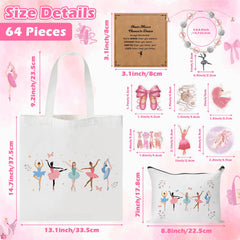 Y1tvei cute ballerina makeup bag with black zipper keeps cosmetics organized on the go.