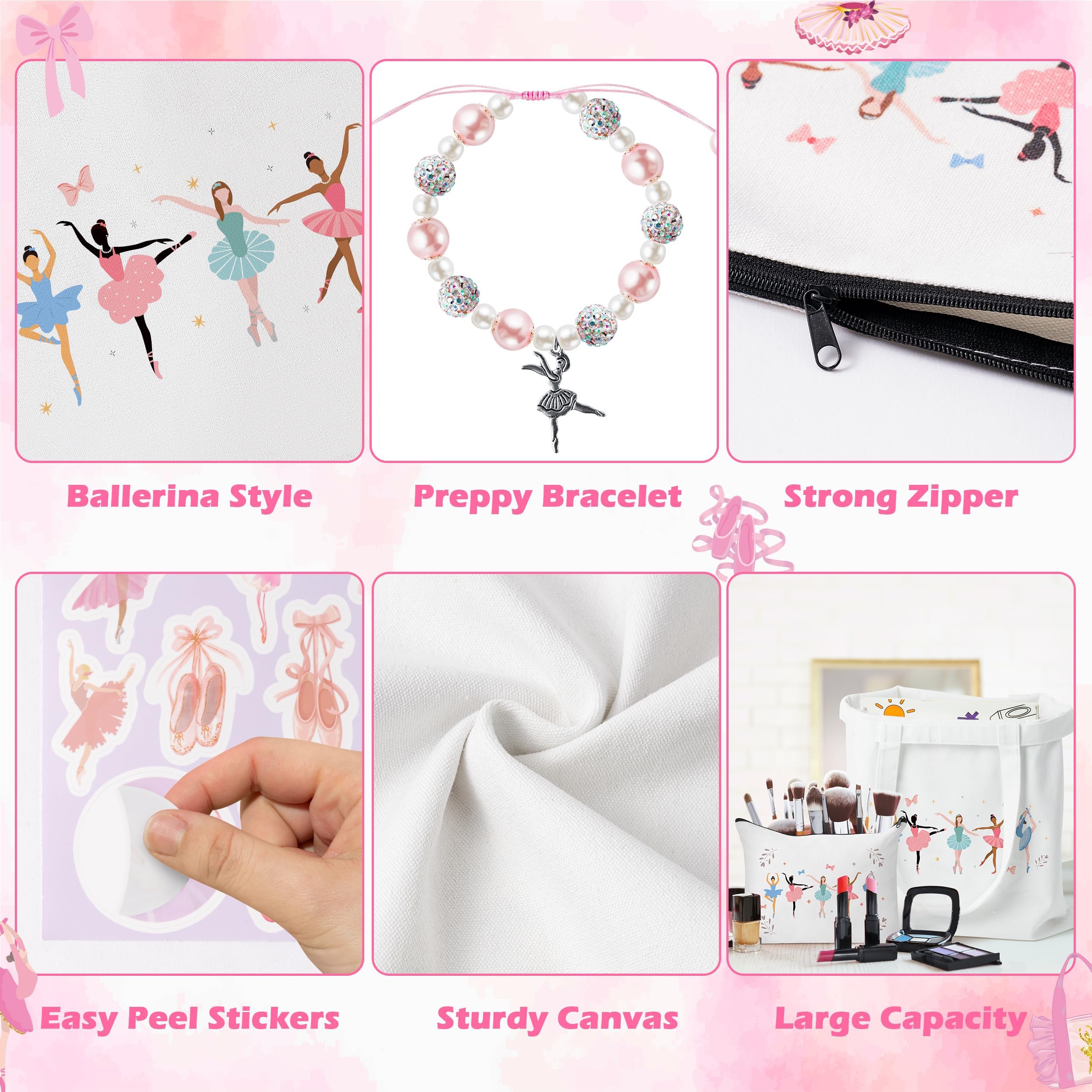 Y1tvei cute ballerina 60-piece stickers set for decorating notebooks and planners.