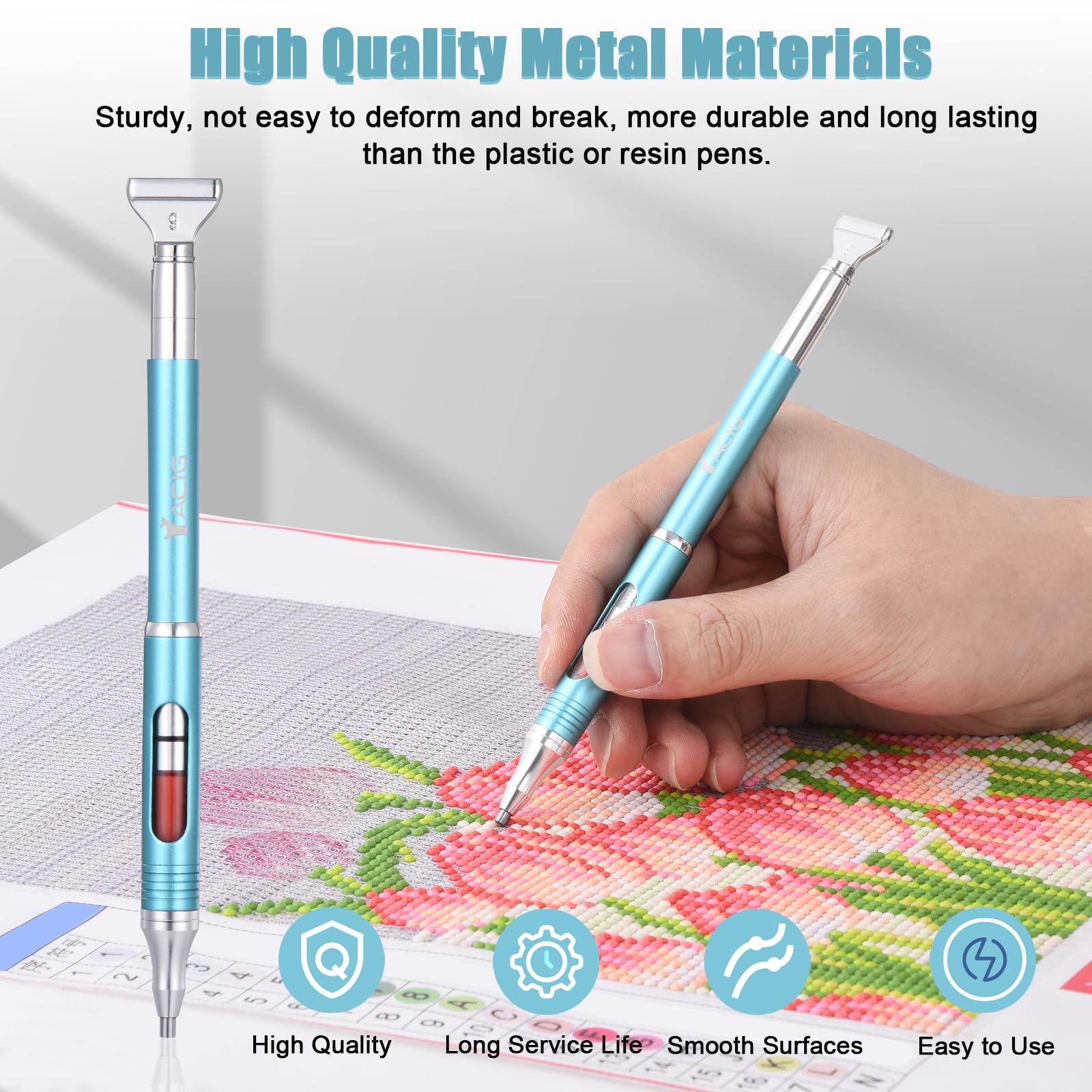 Yacig pen used for nail art and gem applications across crafts