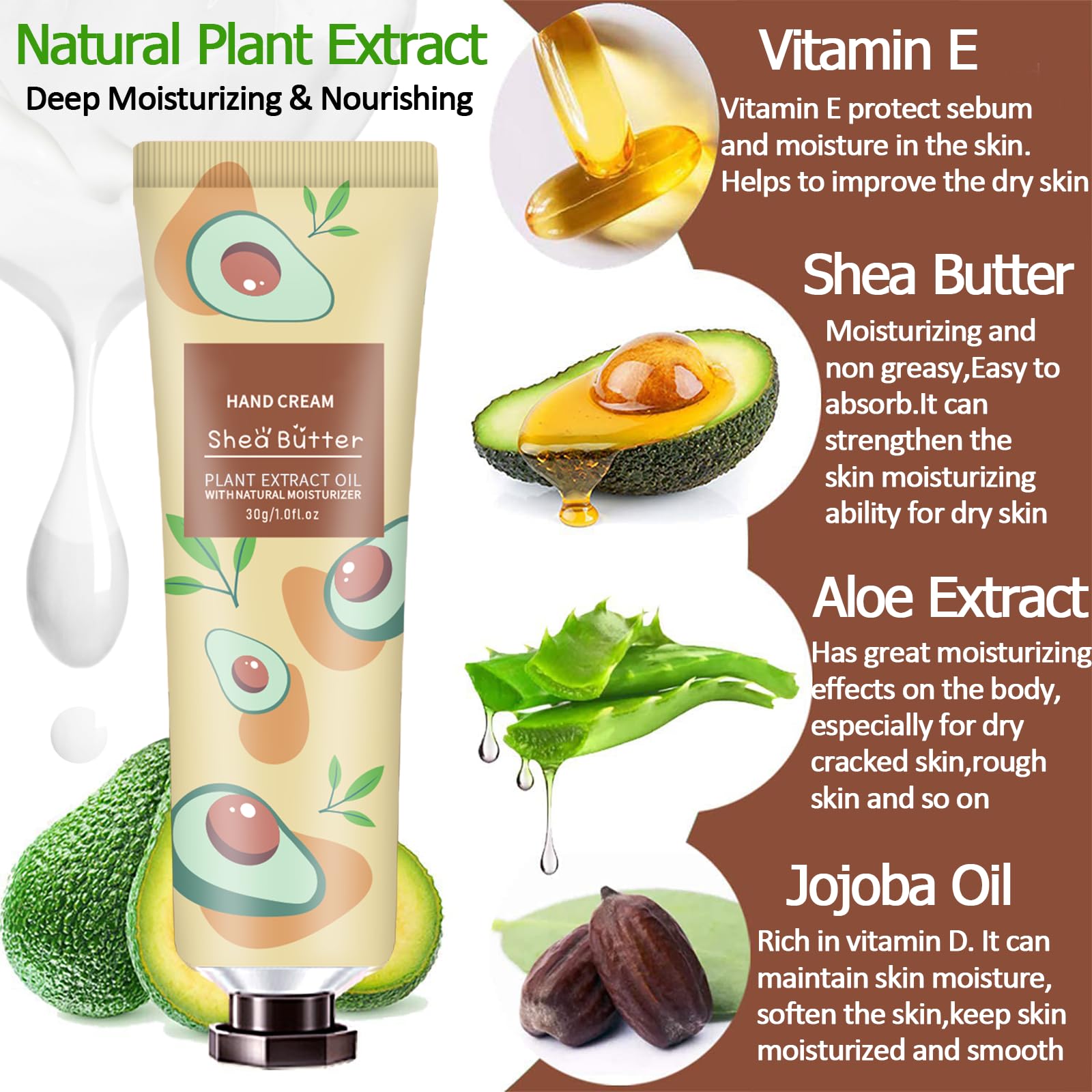 YAERZI shea butter formula with almond oil delivers quick absorption.