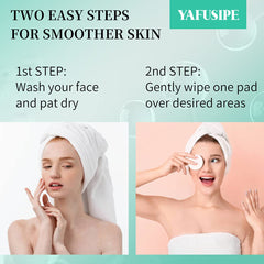 YAFUSIPE Glycolic Acid Toner Pad close-up highlights exfoliating beads