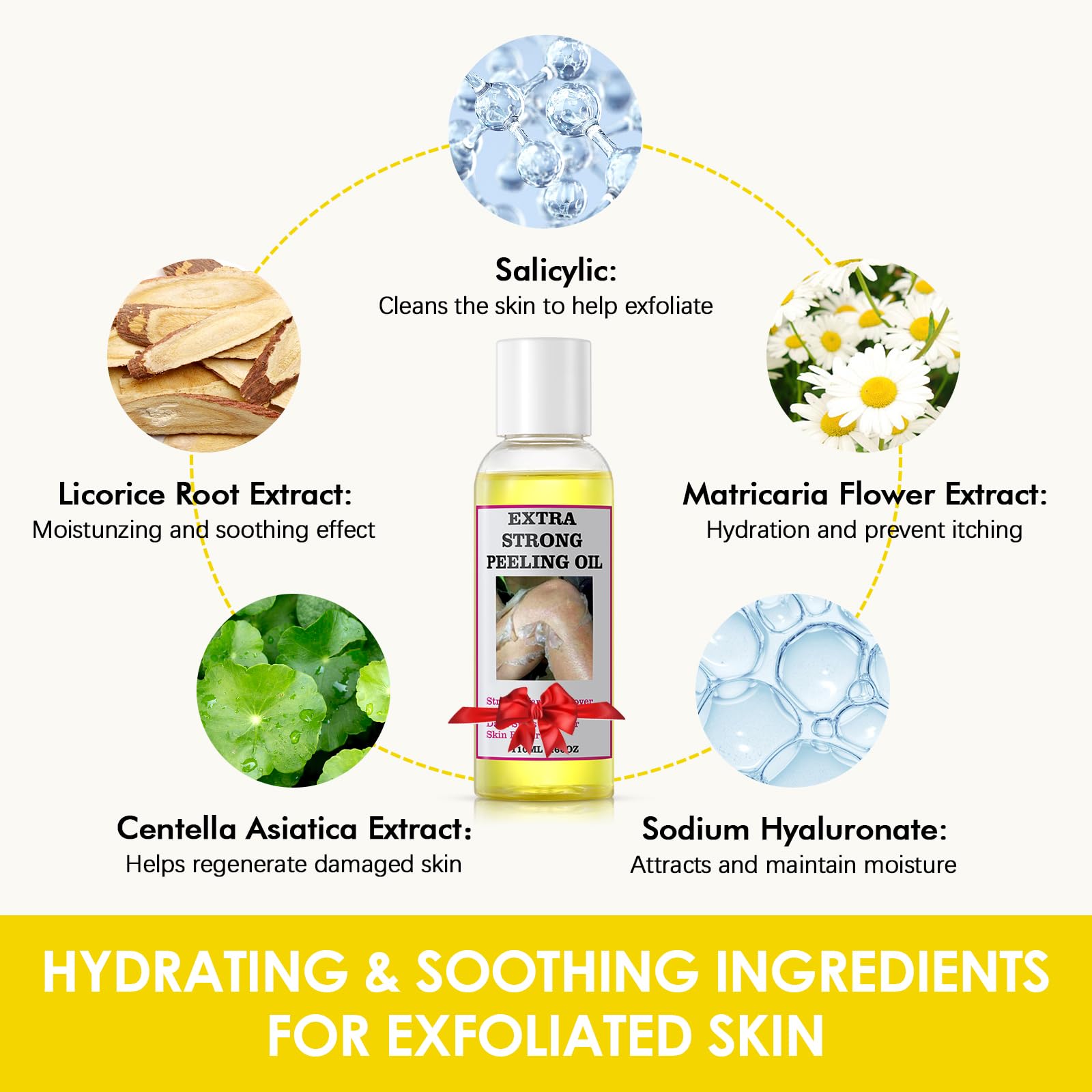 YAFUSIPE Yellow Peeling Oil after peel shows renewing skin progress