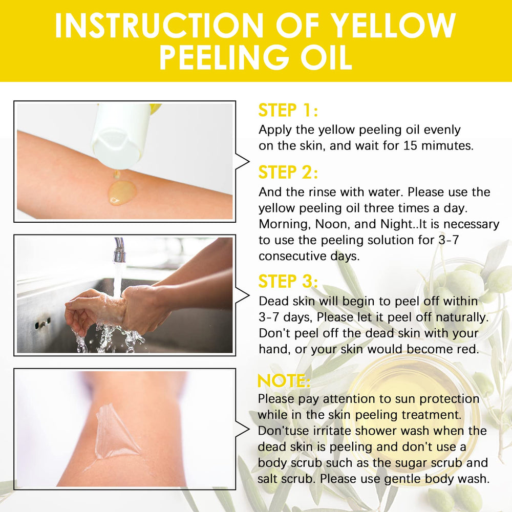 YAFUSIPE Yellow Peeling Oil 15 minute wait to start peeling safely
